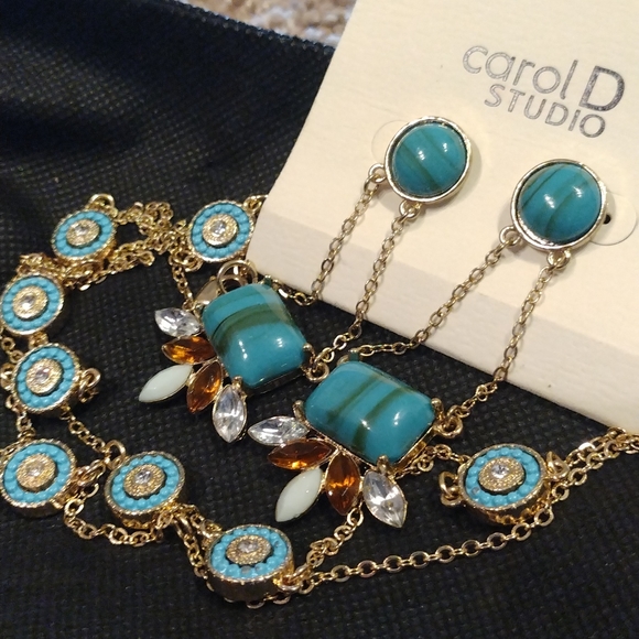NWT Carol D Studio from Macy's Earrings and XL Necklace Jewelry Set - Picture 2 of 7